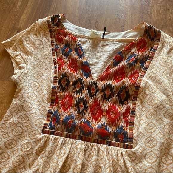 Anthropologie Akemi + Kin Patterned Bohemian Top - Picture 2 of 3